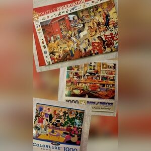 Set of 3 High Quality Puzzles- Equitation, Welcome Home & Pottery Workshop